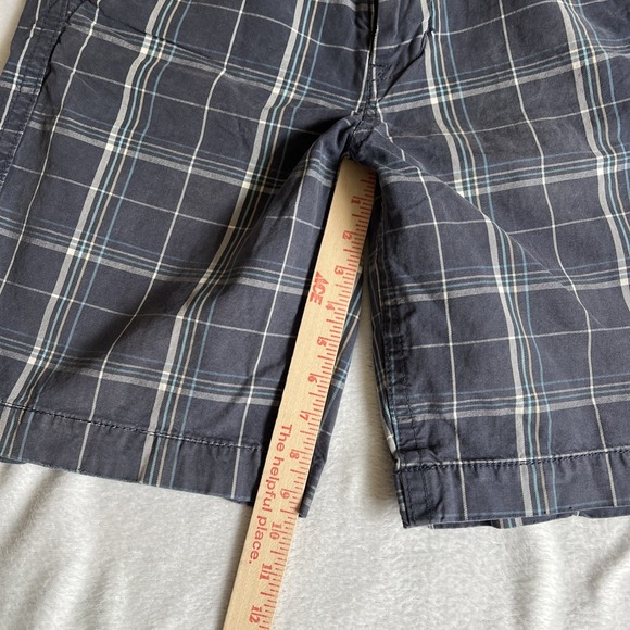 American Eagle Mens Shorts Classic Length Casual Size 30 Blue Plaid - Picture 2 of 9